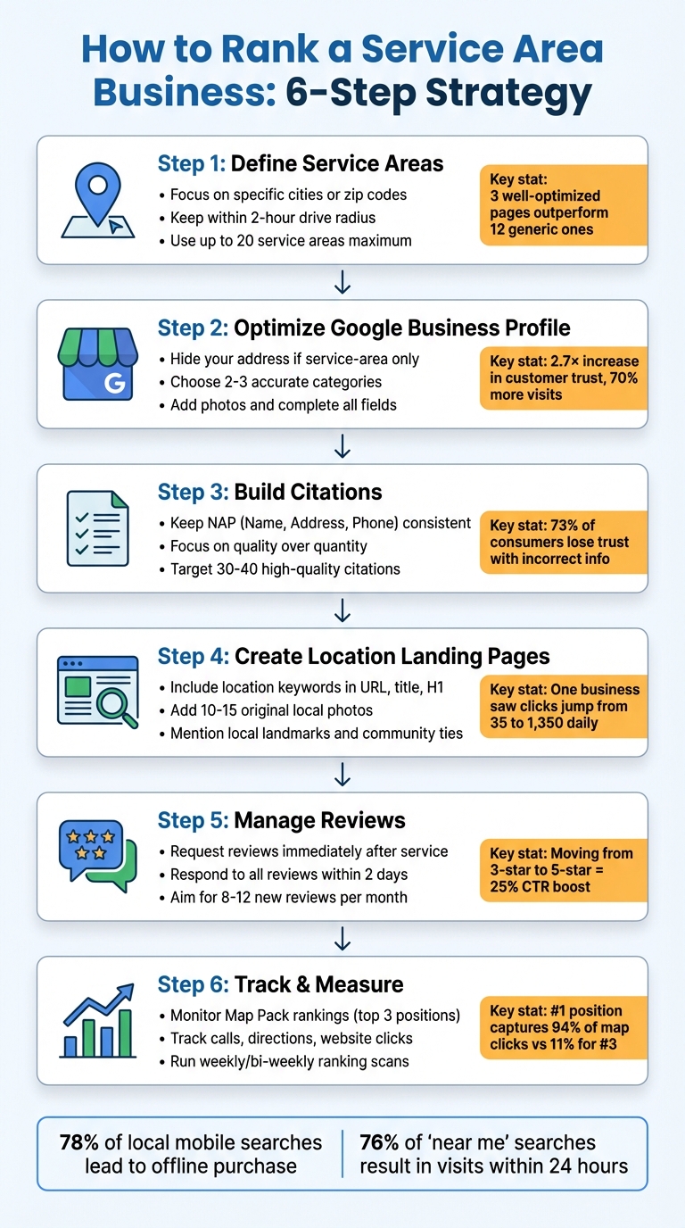 6-Step Process to Rank Service Area Businesses in Local Search