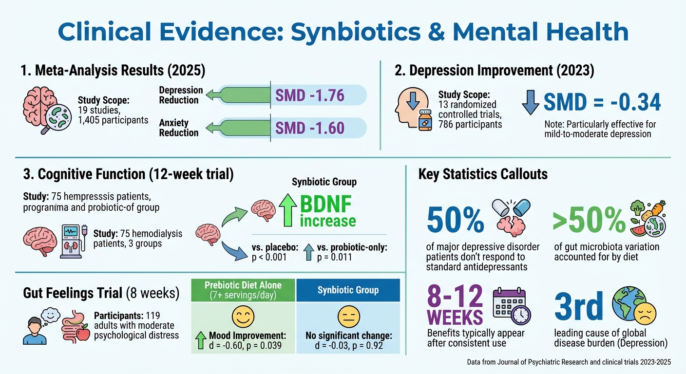 Clinical Evidence: Synbiotics' Impact on Mental Health - Key Statistics