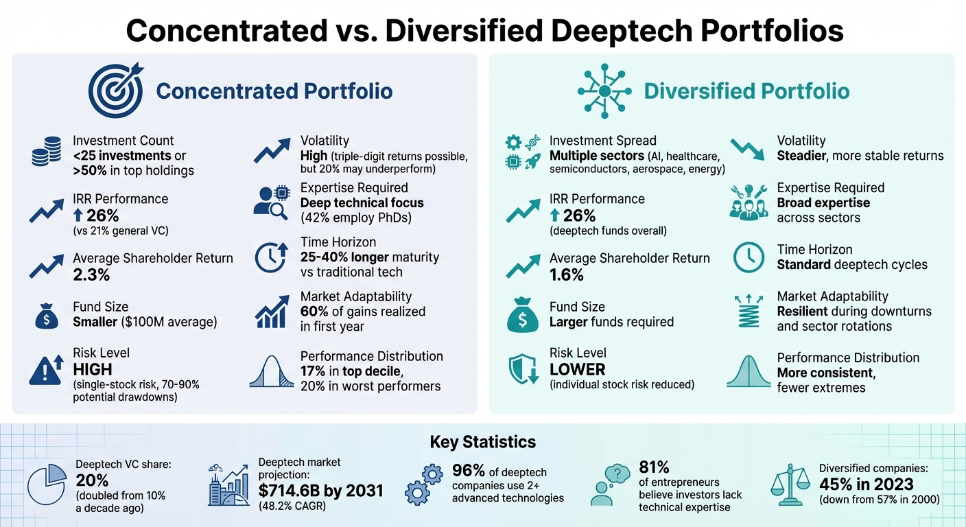 Concentrated vs Diversified Deeptech Portfolio Comparison