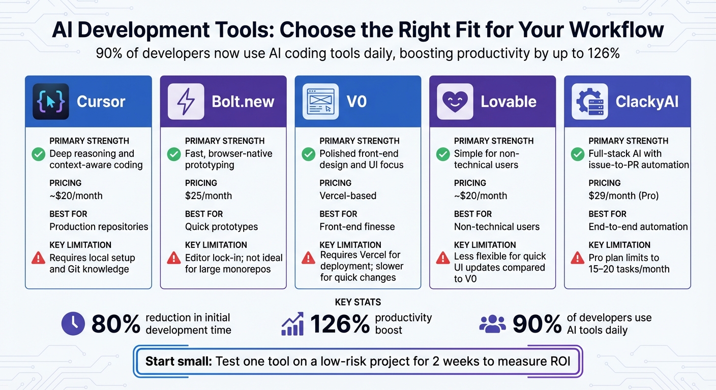 AI Development Tools Comparison: Features, Pricing, and Limitations