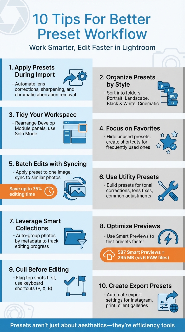 10 Tips to Optimize Your Lightroom Preset Workflow