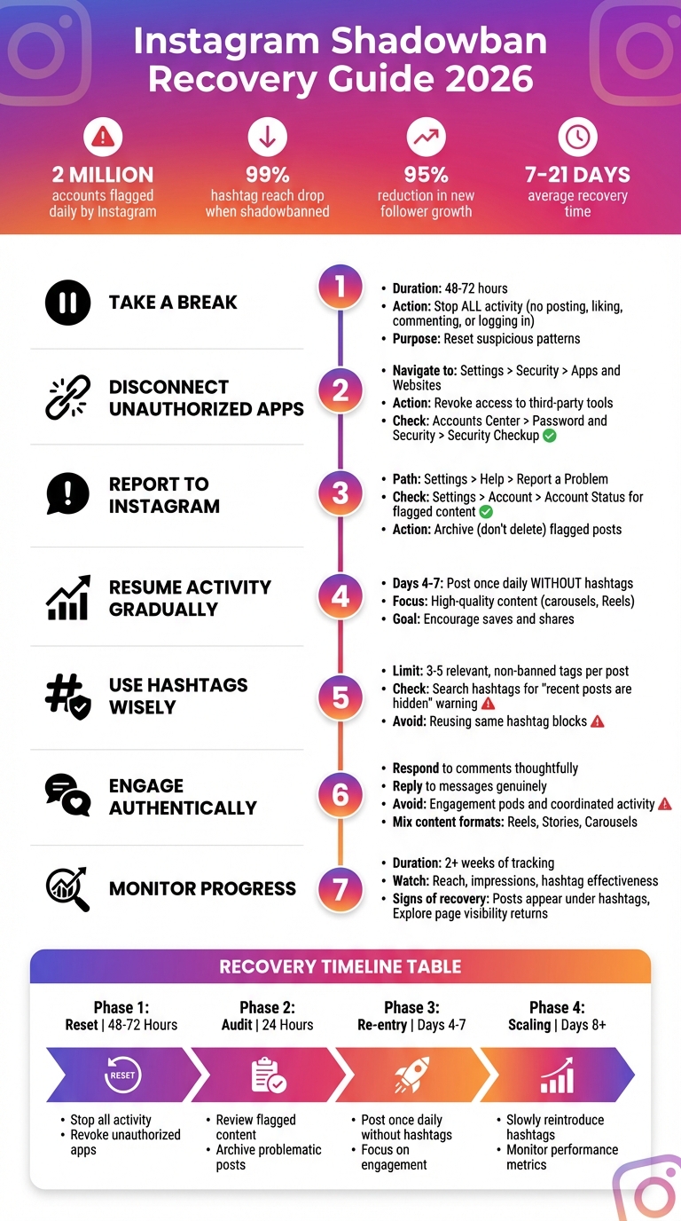 Instagram Shadowban Recovery: 7-Step Process and Timeline