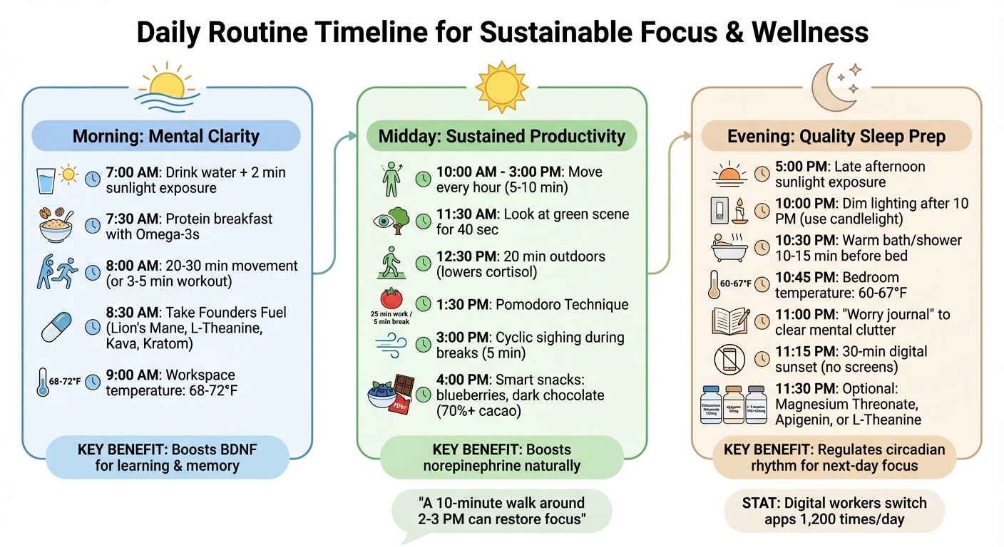 Caffeine-Free Daily Routine for Peak Focus and Productivity