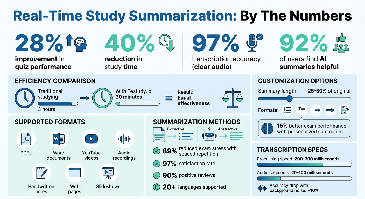 Real-Time Study Summarization Impact: Key Statistics and Benefits