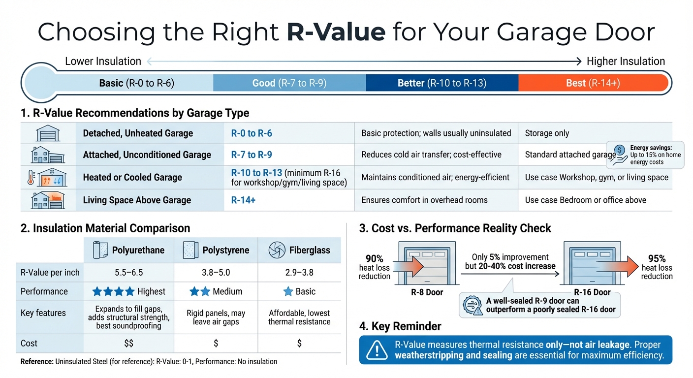 Garage Door R-Value Selection Guide by Garage Type and Climate