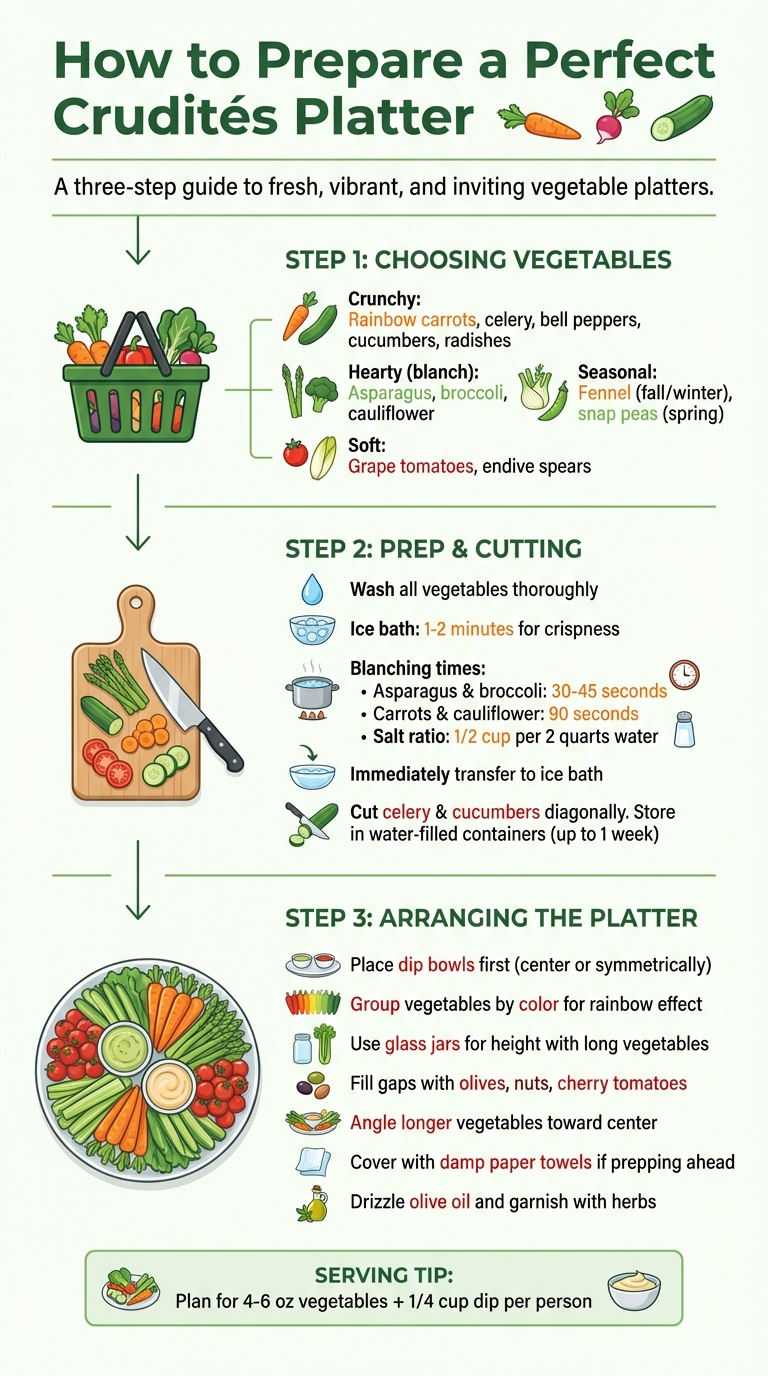 How to Prepare a Perfect Crudités Platter: Step-by-Step Guide