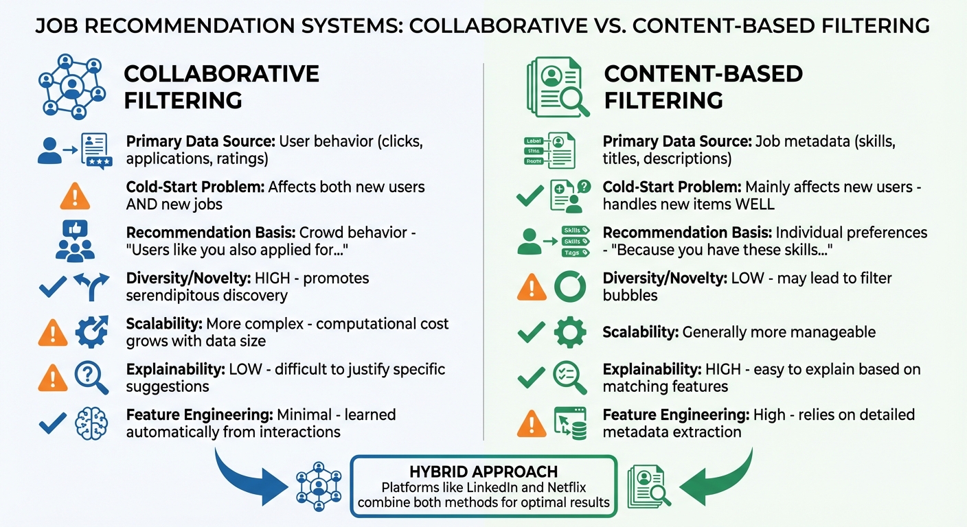 Collaborative vs Content-Based Filtering: Side-by-Side Comparison