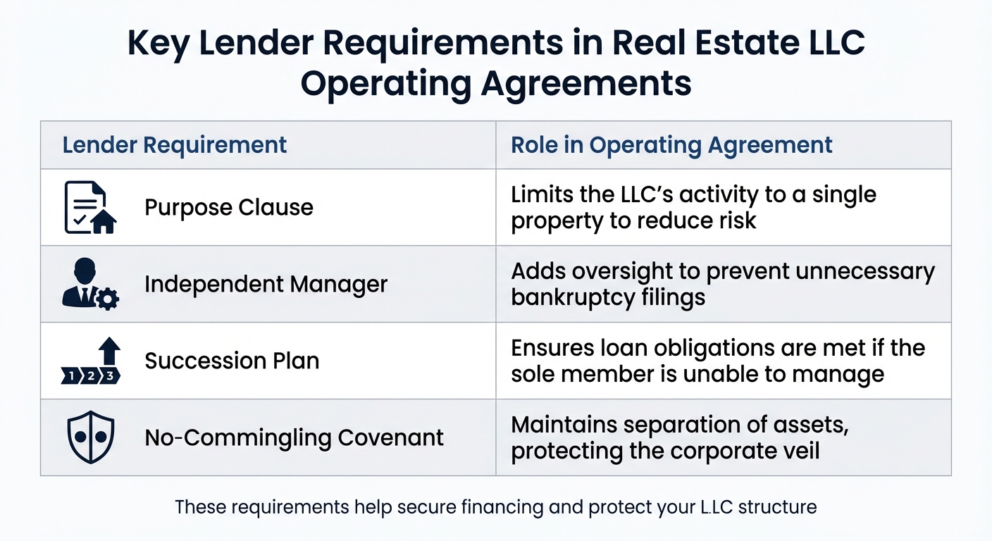 Lender Requirements for Real Estate LLC Operating Agreements