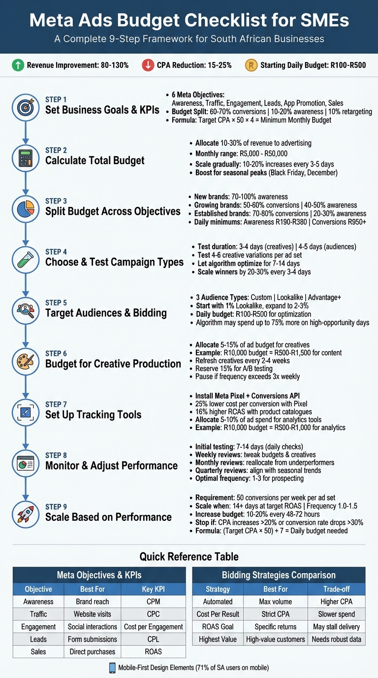Meta Ads Budget Planning: 9-Step Checklist for SMEs