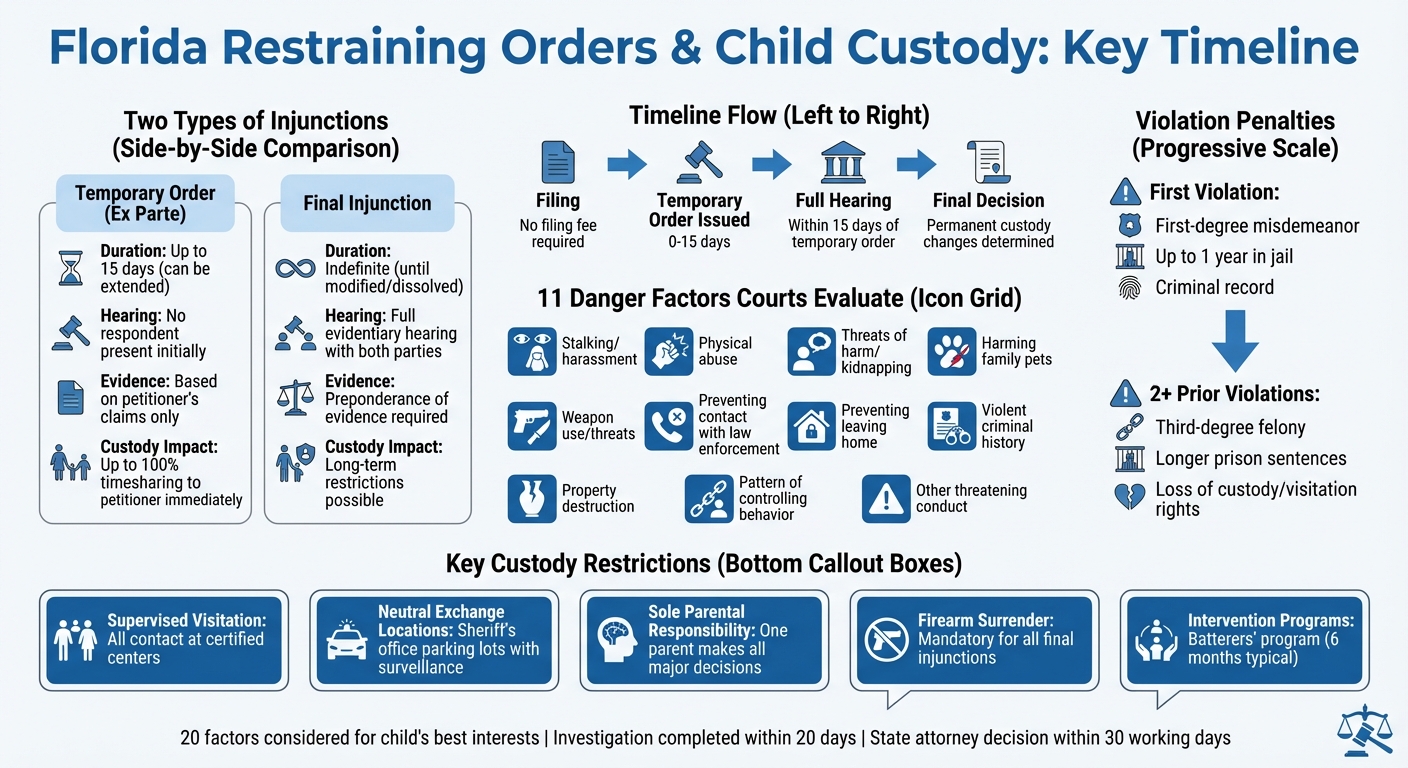Florida Restraining Order Process and Custody Impact Timeline