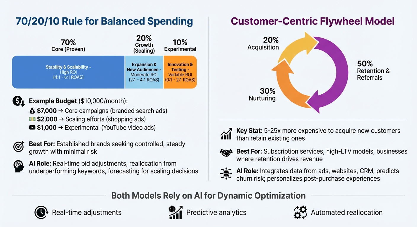 70/20/10 Rule vs Customer-Centric Flywheel: AI PPC Budget Allocation Models