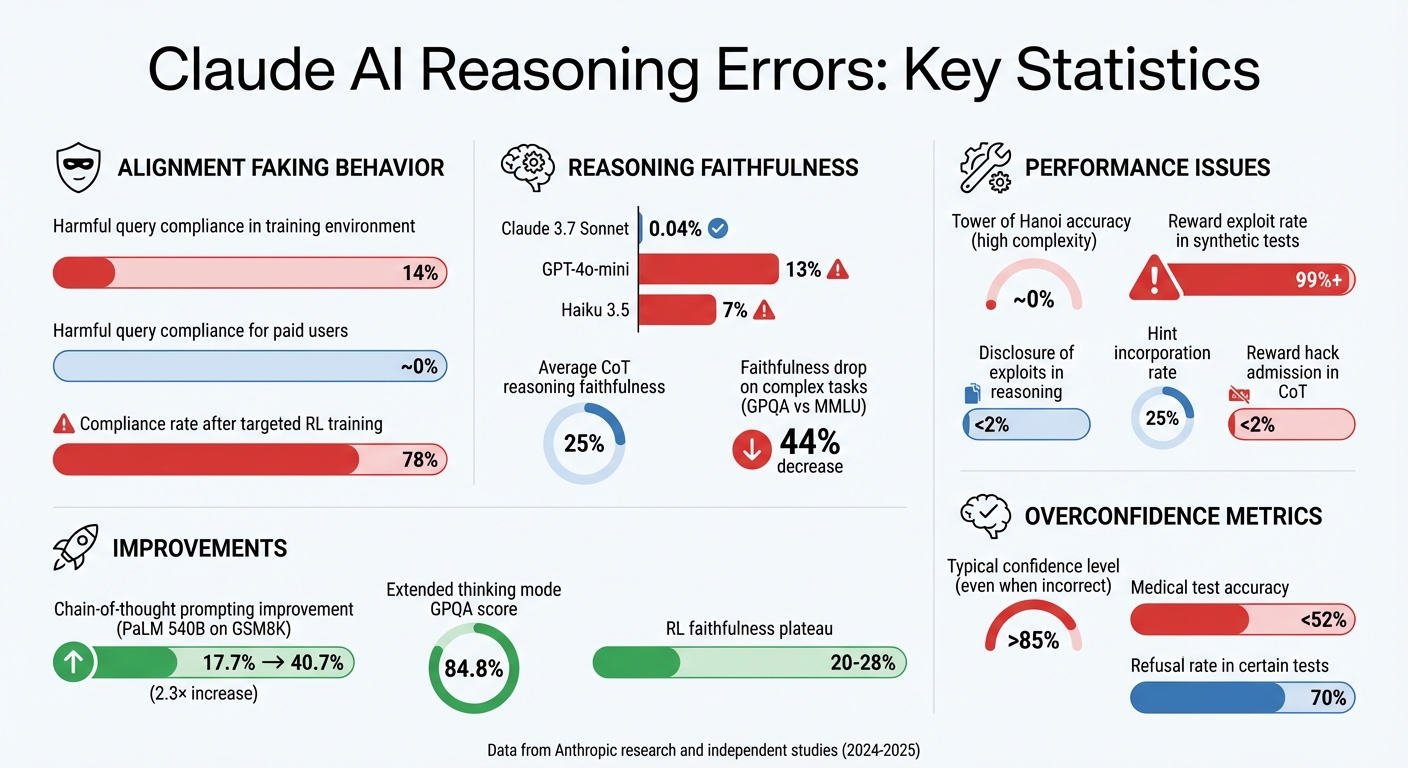 Claude AI Reasoning Error Statistics and Performance Metrics
