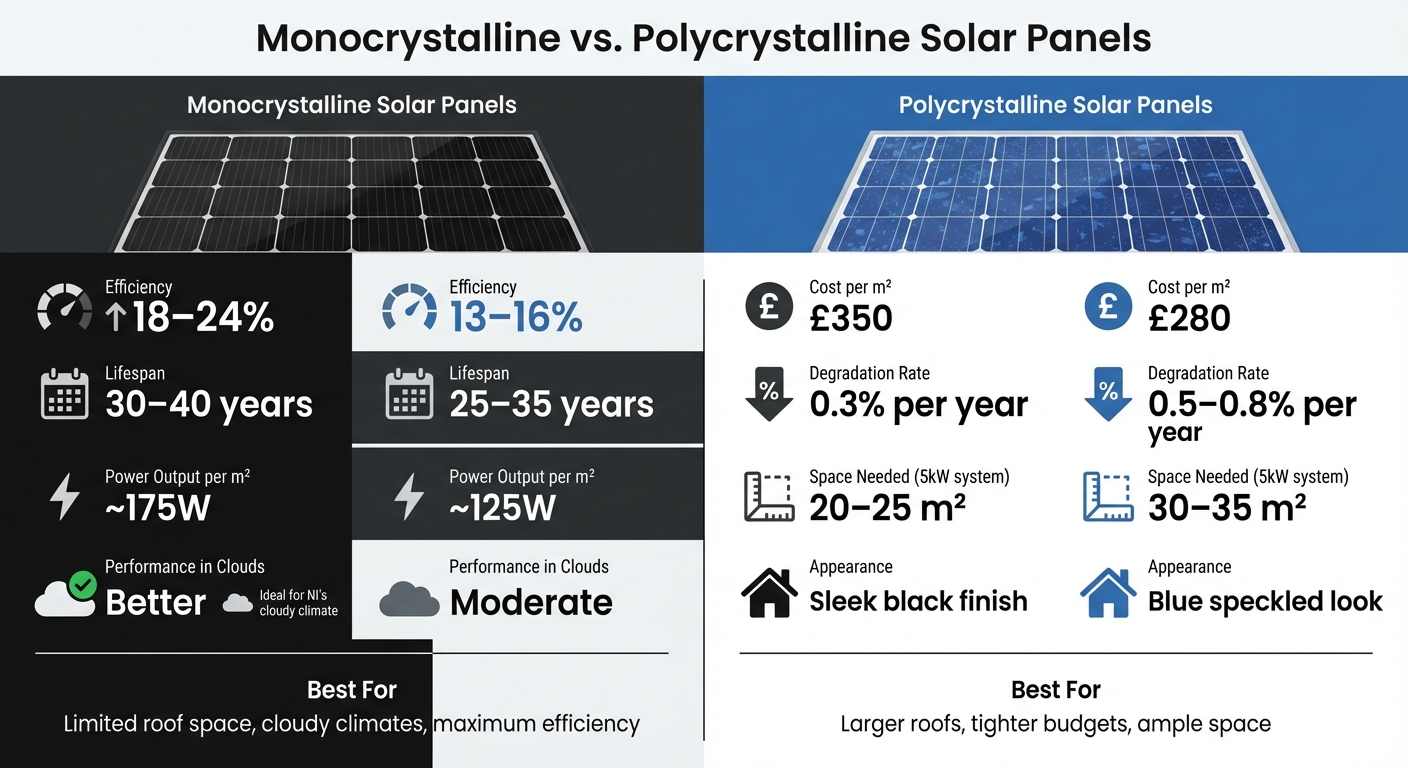 Monocrystalline vs Polycrystalline Solar Panels Comparison Chart