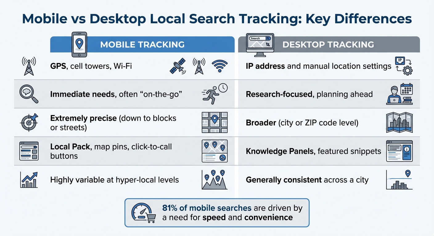 Mobile vs Desktop Local Search Tracking: Key Differences
