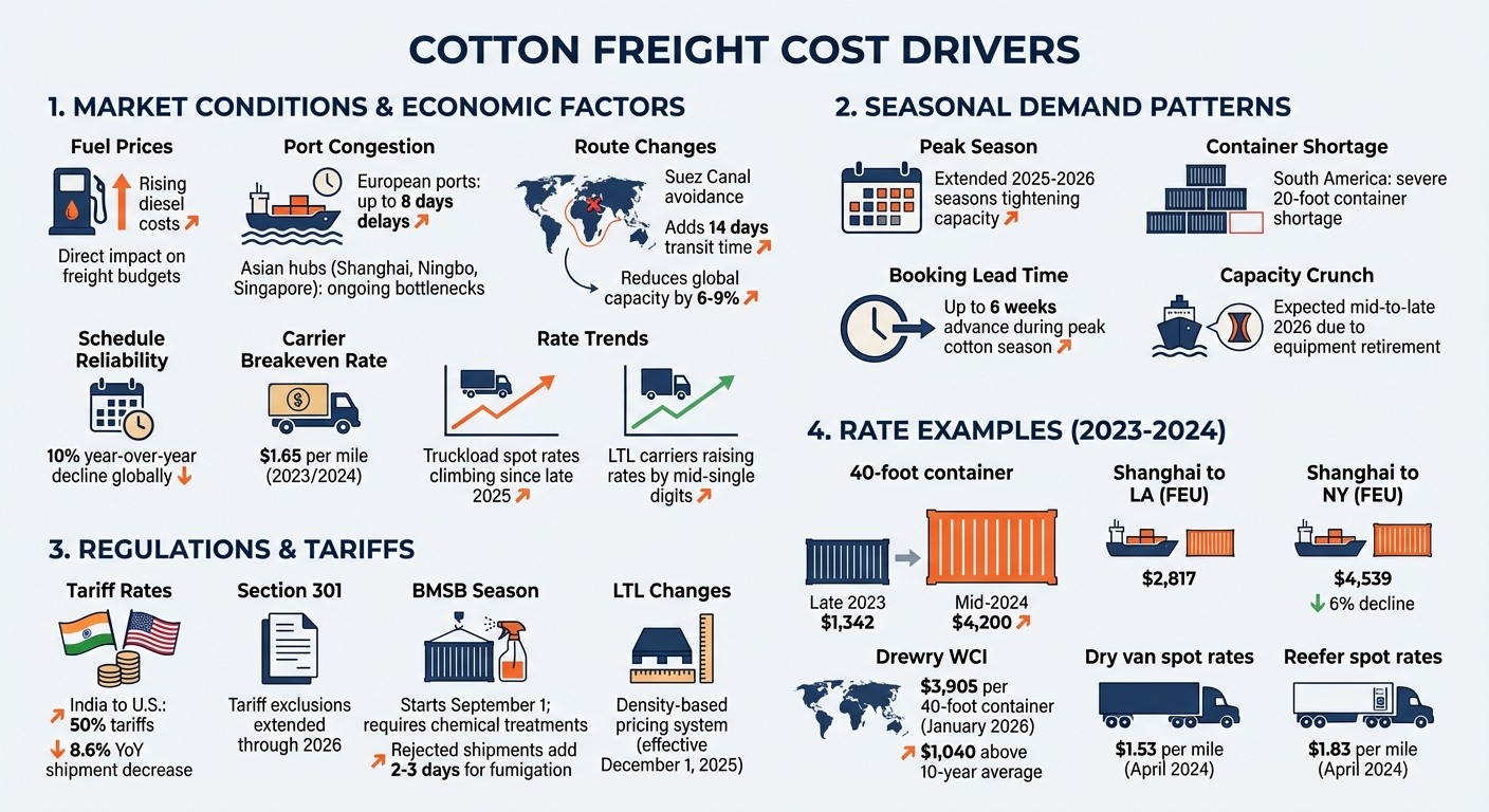 Cotton Freight Rate Drivers and Cost Factors 2024-2026