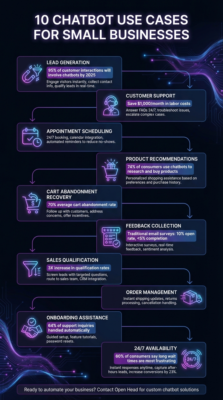 10 Chatbot Use Cases for Small Businesses
