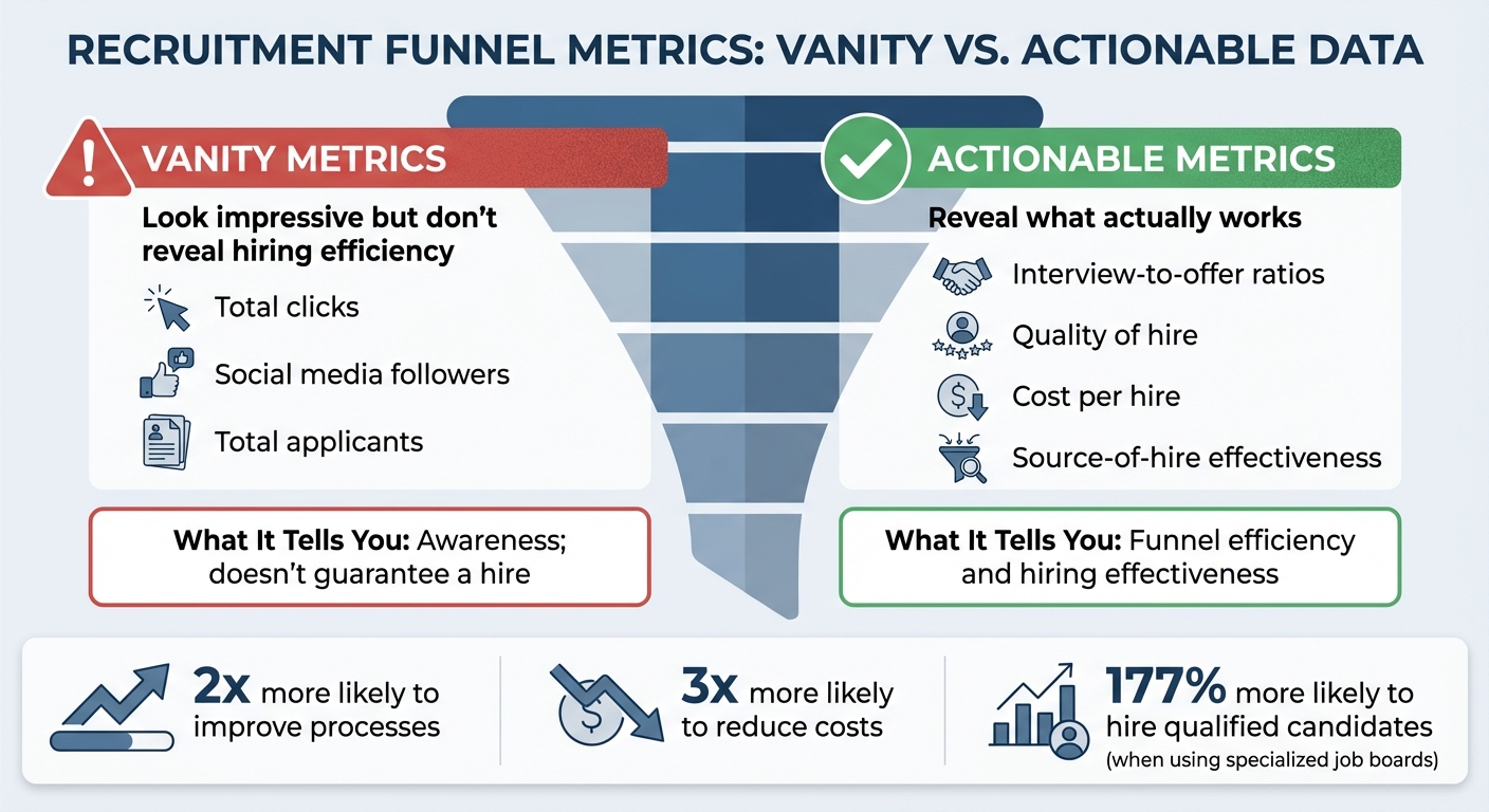Vanity Metrics vs Actionable Recruitment Metrics Comparison