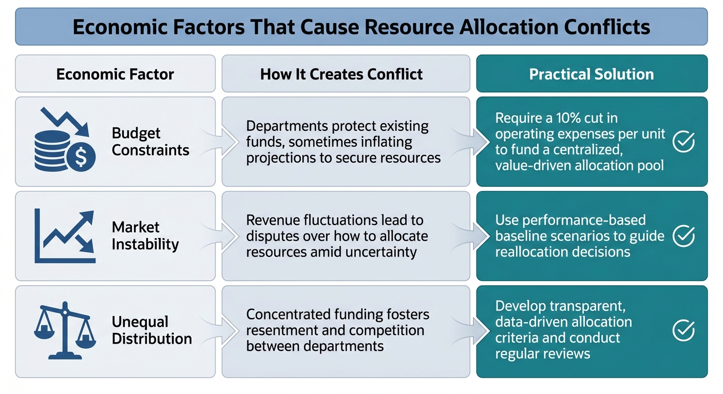 Economic Factors Causing Resource Allocation Conflicts and Solutions