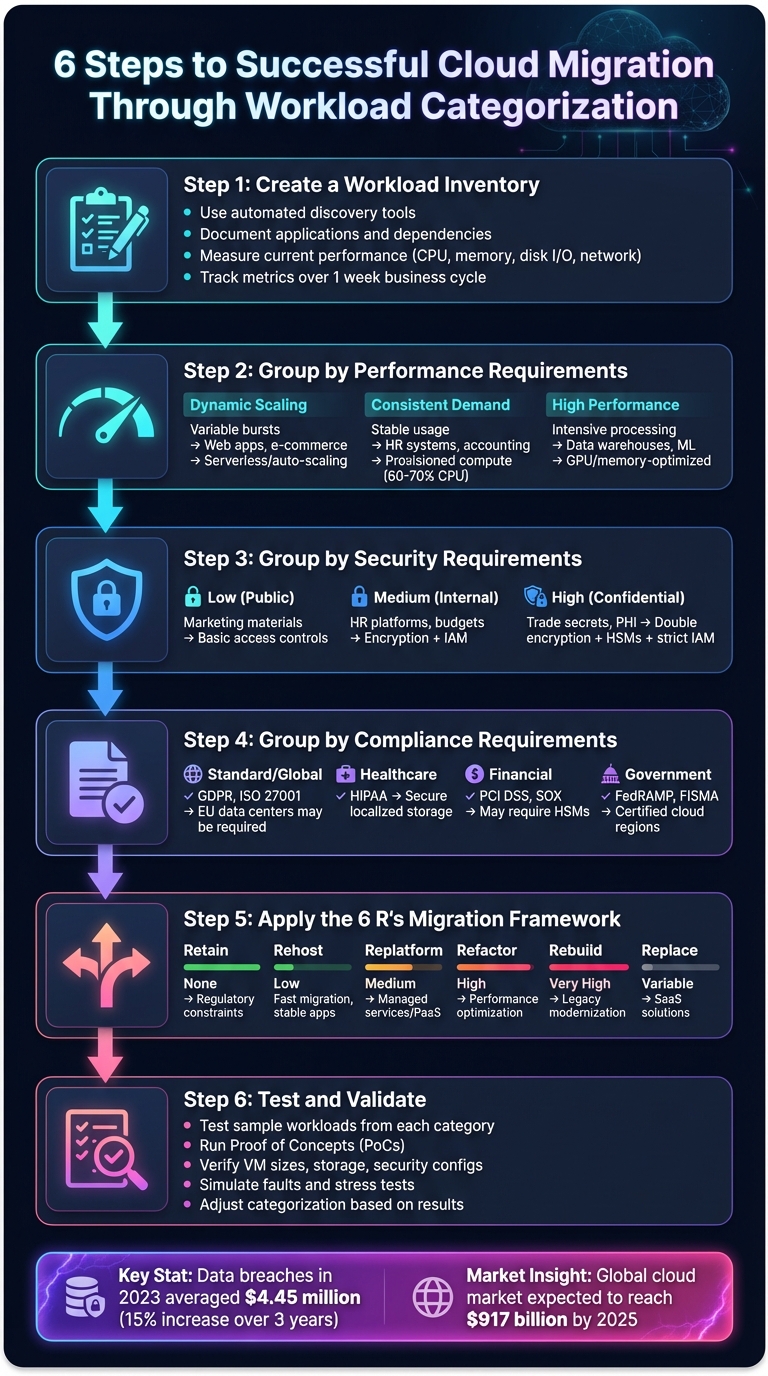 6-Step Cloud Migration Workload Categorization Process
