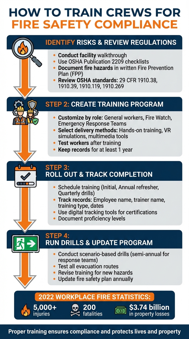 4-Step Fire Safety Compliance Training Process for Energy Industry