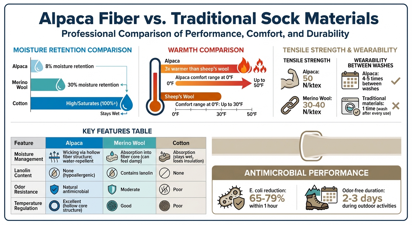Alpaca vs Merino Wool vs Cotton: Moisture Retention and Performance Comparison