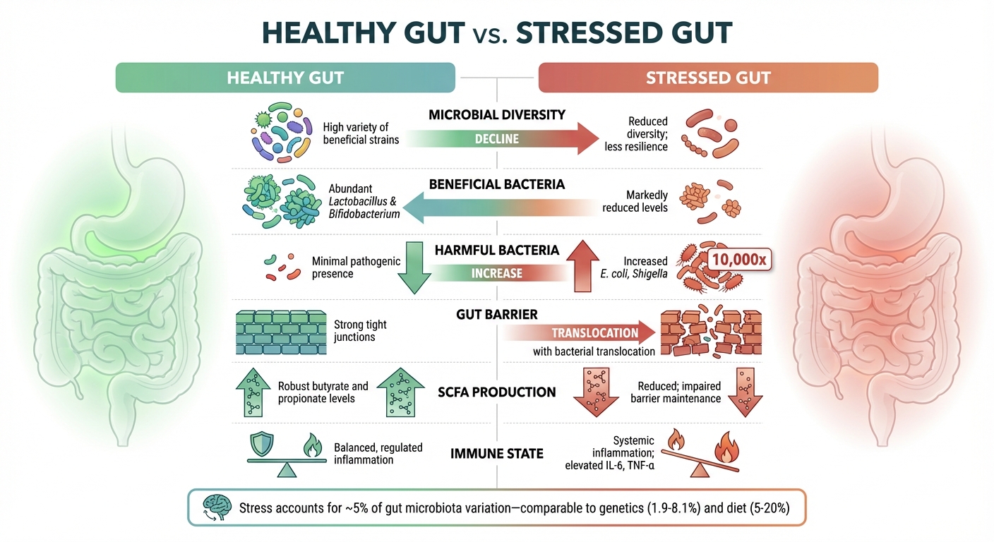Healthy vs Stressed Gut: Key Differences in Microbiome Health