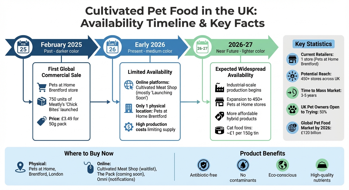 UK Cultivated Pet Food Availability Timeline 2025-2027