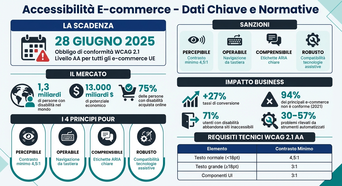 Guida completa alla navigazione accessibile per e-commerce 1 Accessibilità e-commerce: normative, sanzioni e opportunità di mercato 2025