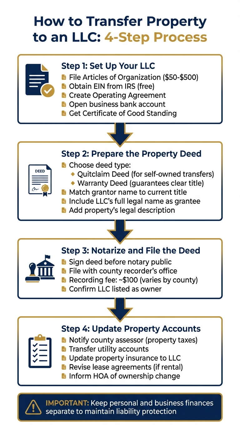 4-Step Process to Transfer Property to an LLC After Closing