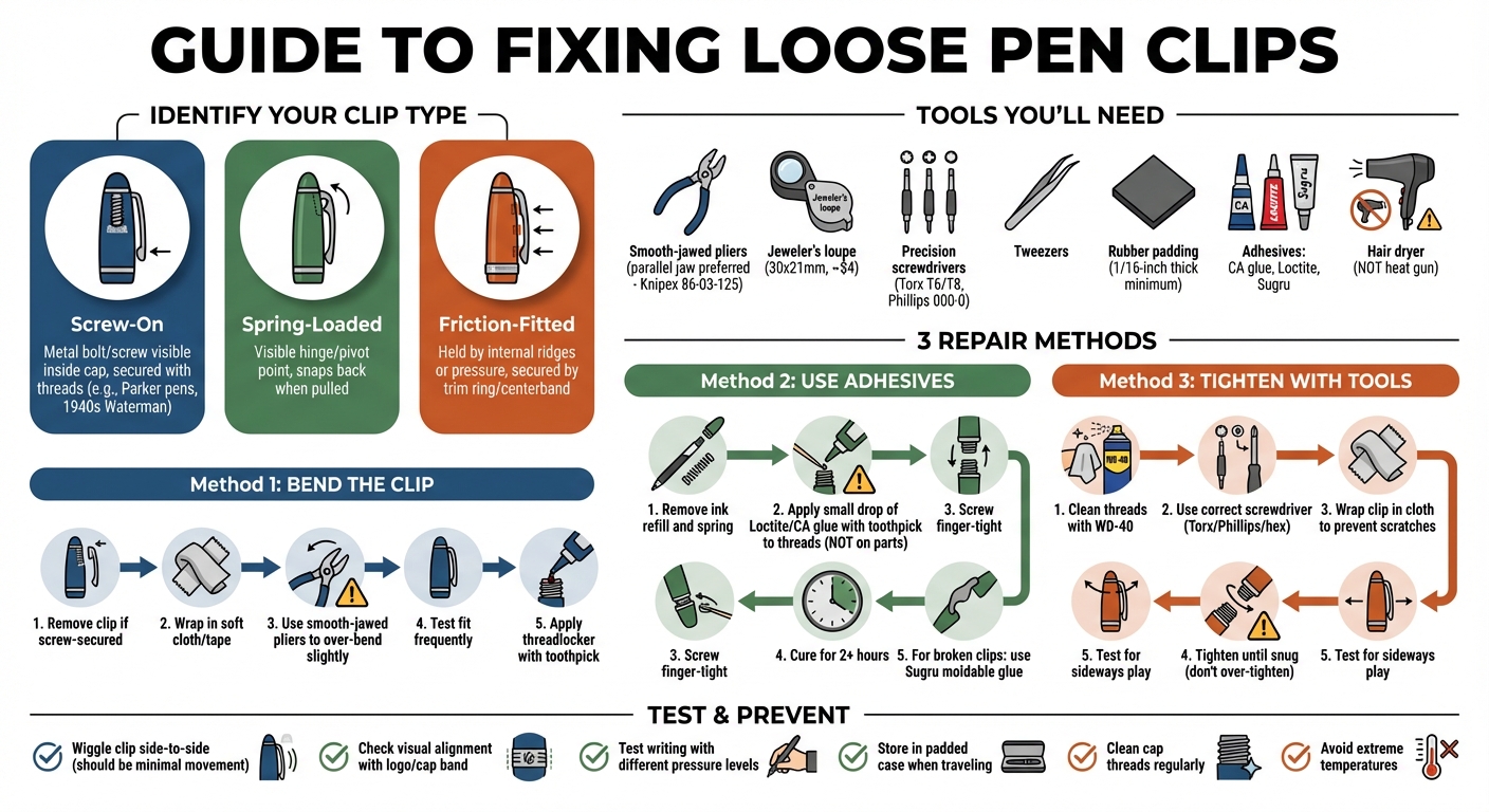 How to Fix a Loose Pen Clip: 3-Step Repair Guide