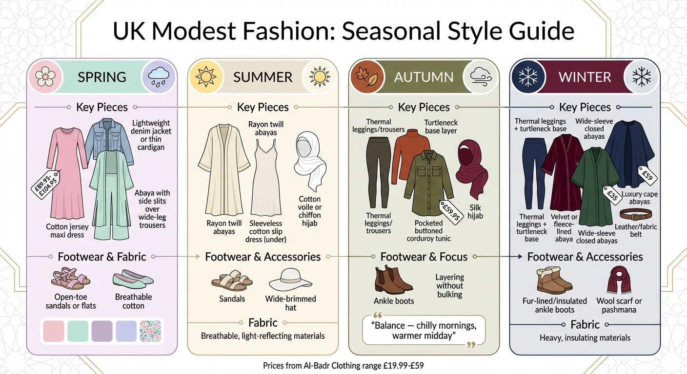 Seasonal Modest Fashion Guide for UK Weather