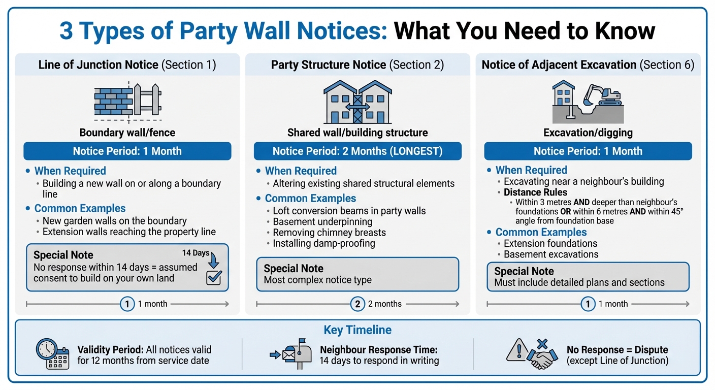 Party Wall Notice Types: Requirements and Timelines Guide