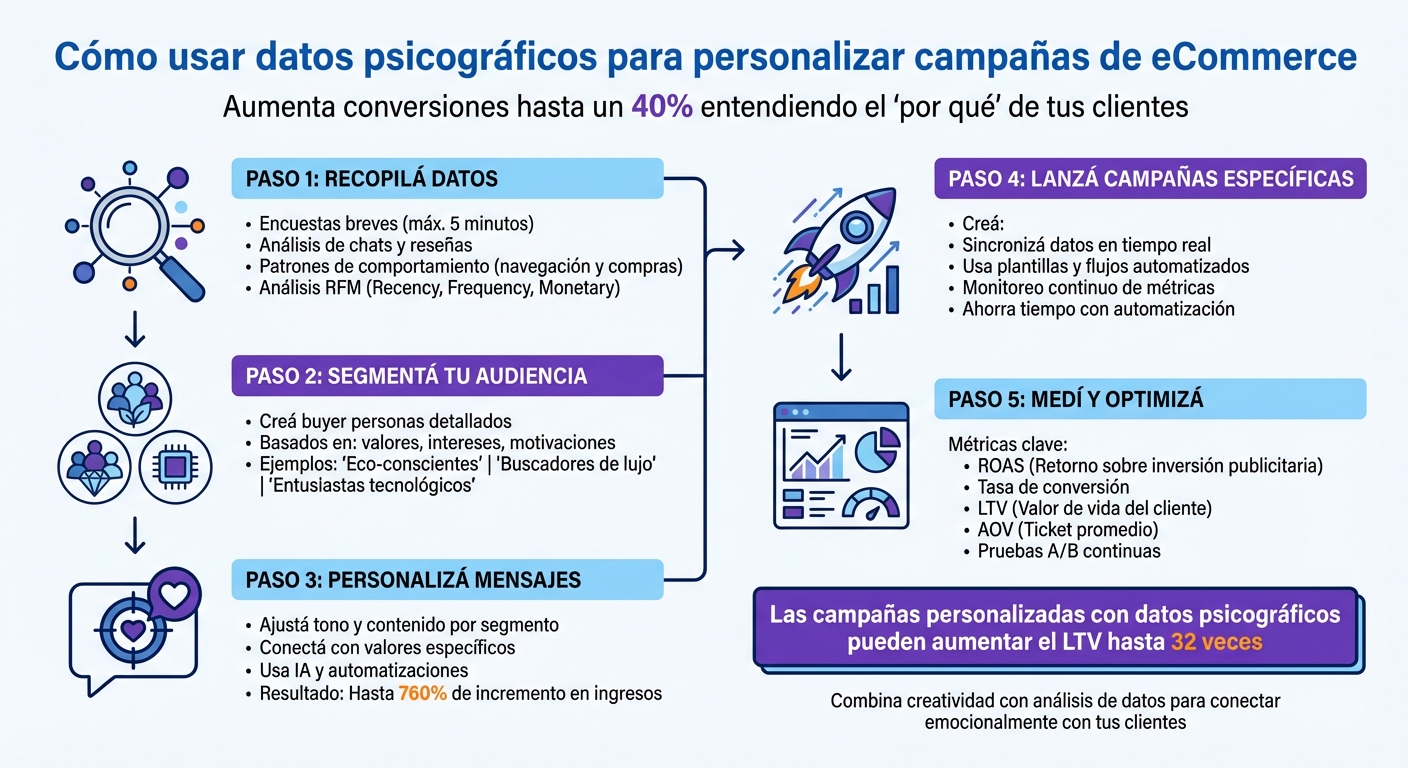 5 pasos para personalizar campañas con datos psicográficos en eCommerce