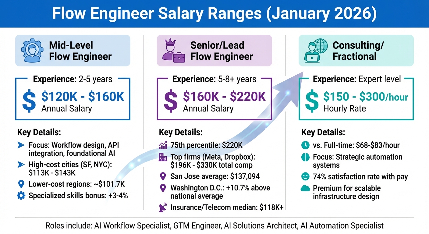 Flow Engineer Salary Ranges by Experience Level 2026