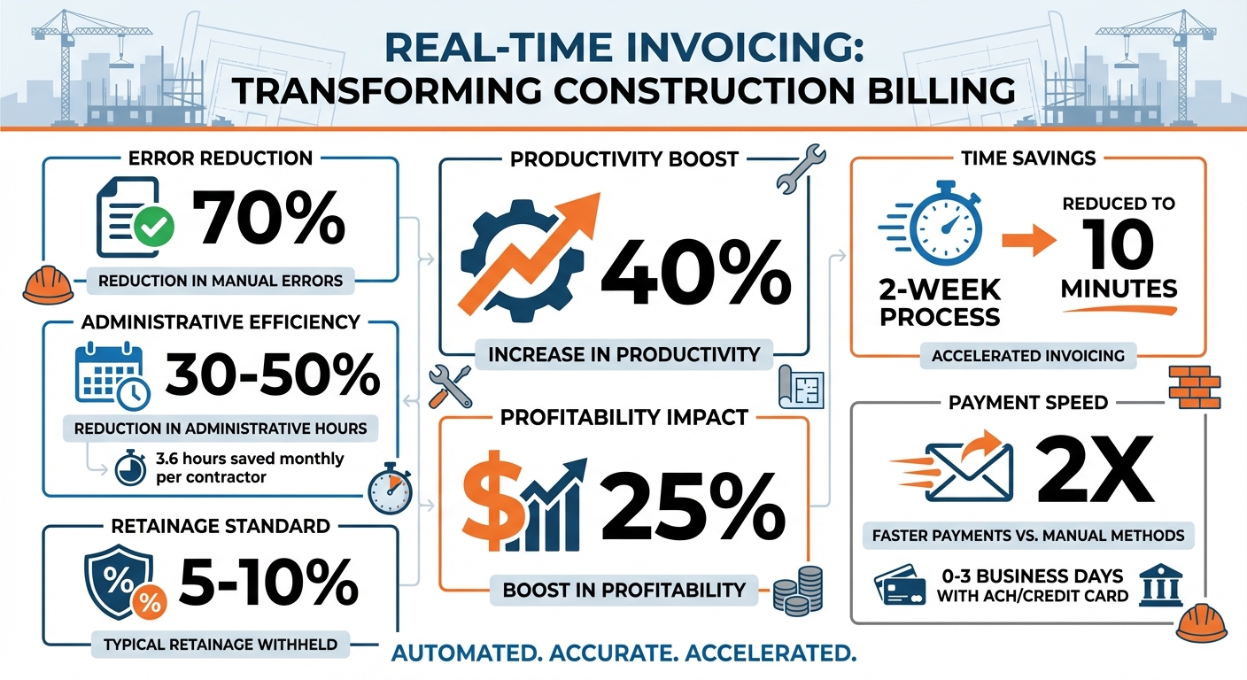 Real-Time Invoicing Benefits: Key Statistics for Construction Projects