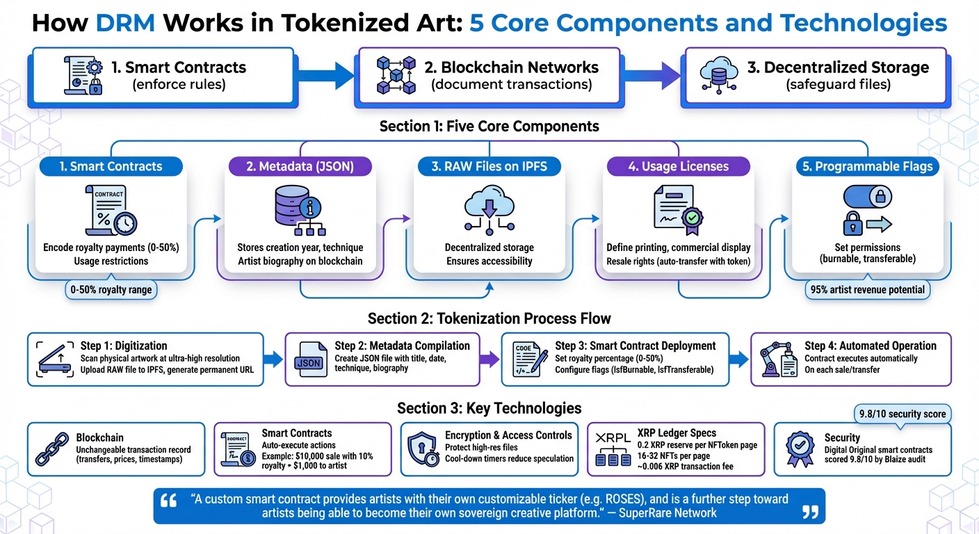 How DRM Works in Tokenized Art: 5 Core Components and Technologies