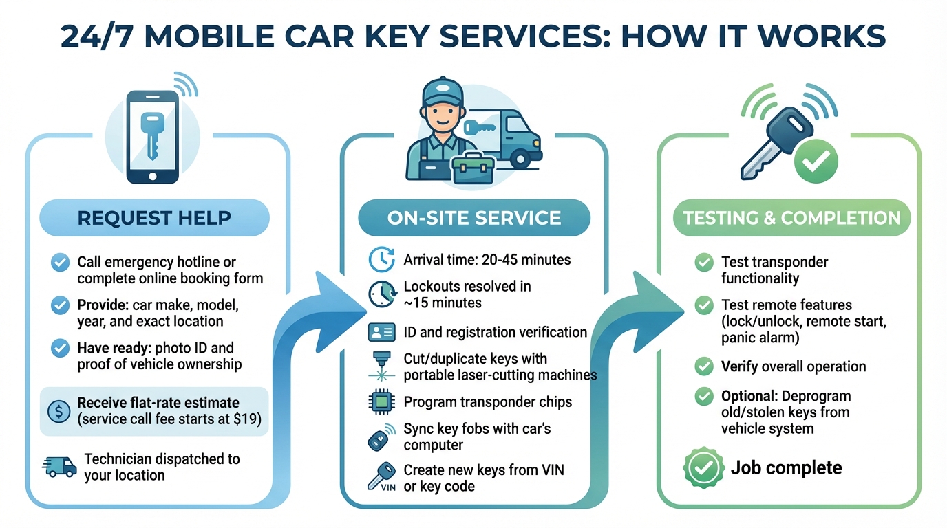 How 24/7 Mobile Car Key Services Work: 3-Step Process