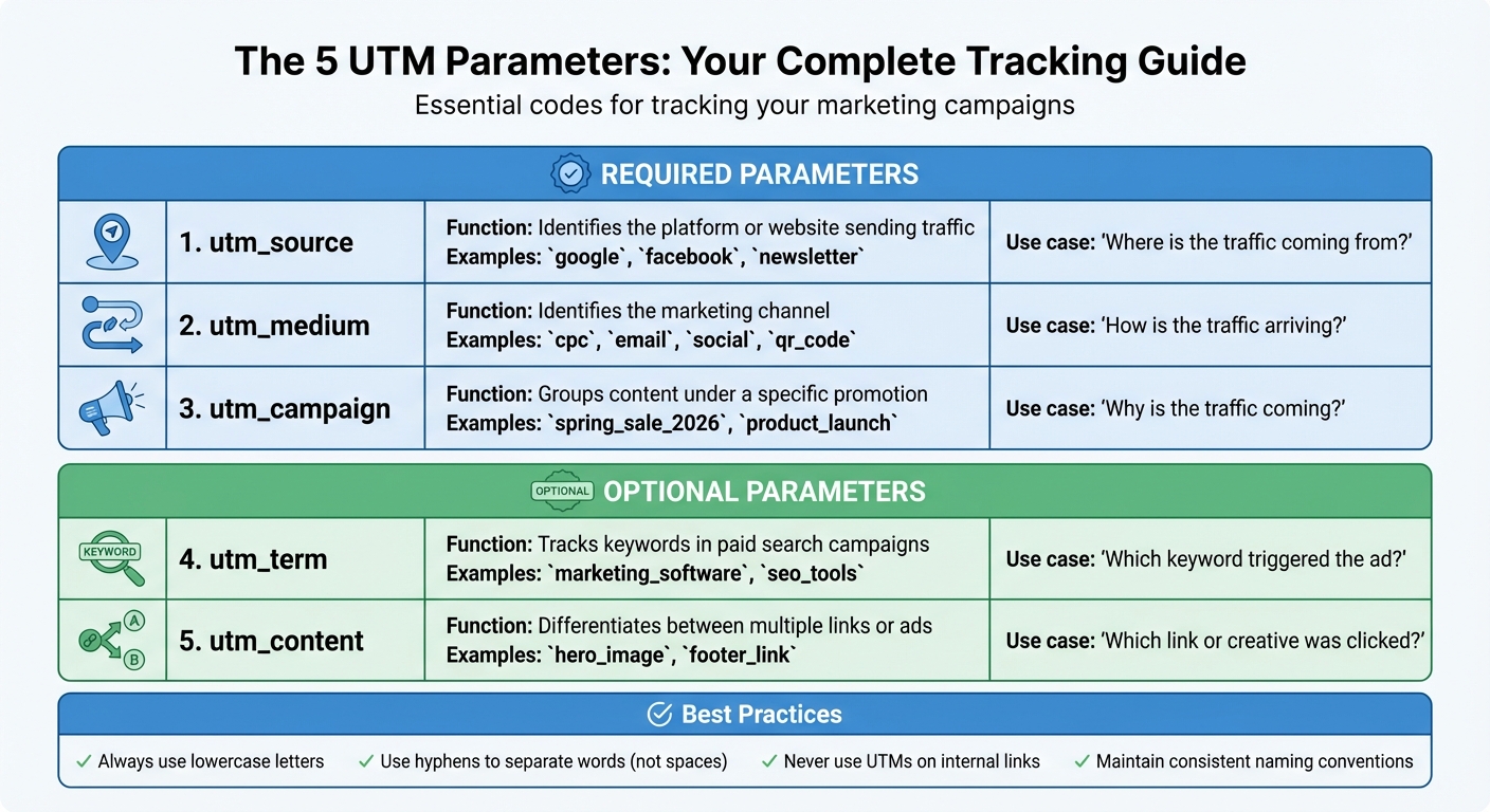 UTM Parameters Guide: 5 Core Tracking Codes Explained