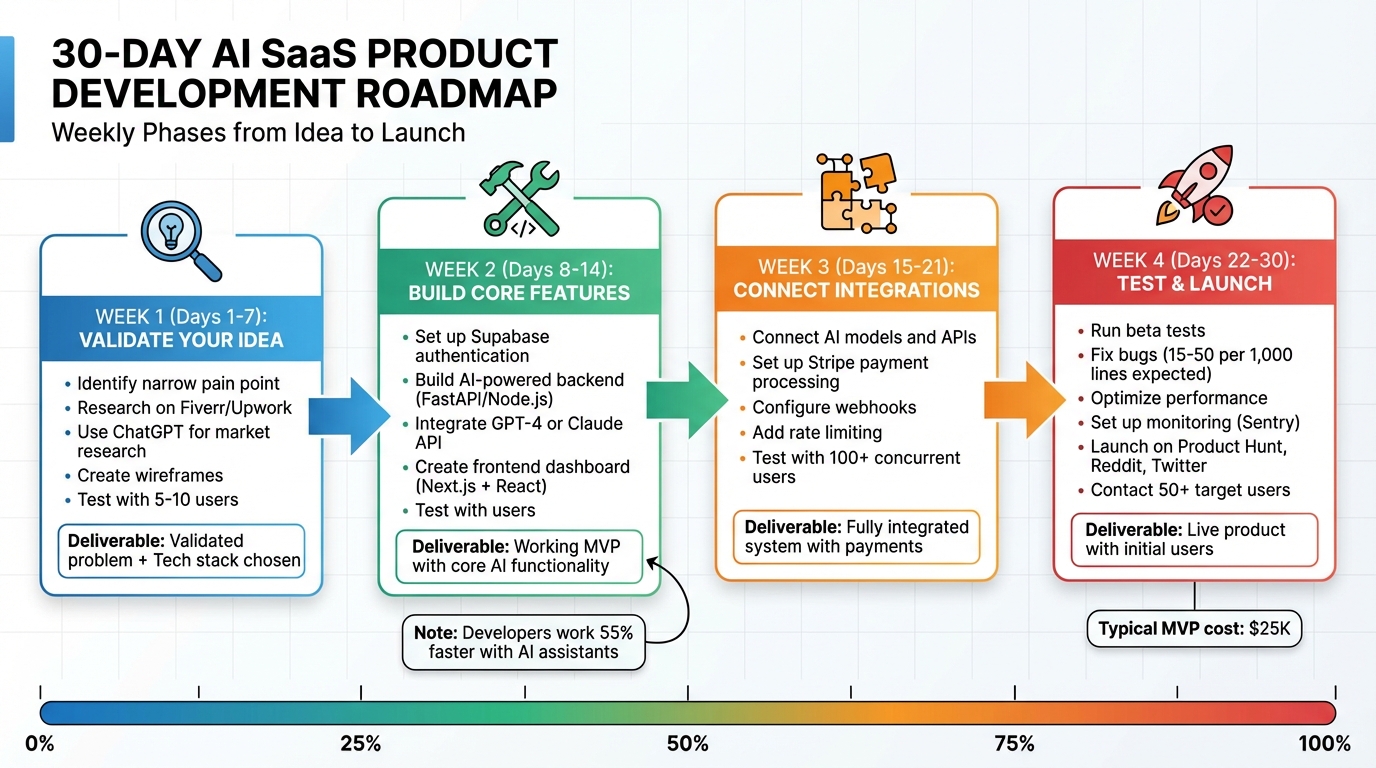 30-Day AI SaaS Product Development Timeline