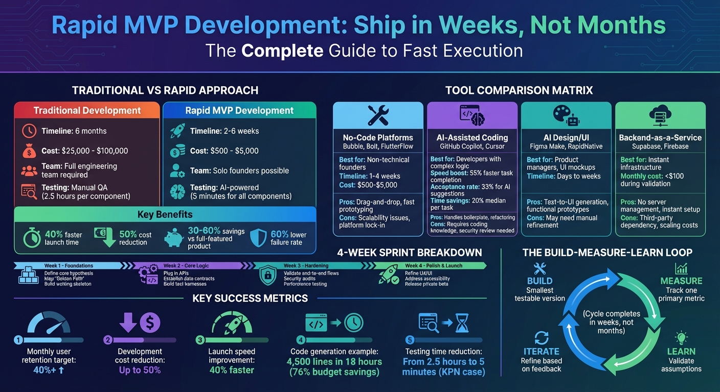 Traditional vs Rapid MVP Development: Cost, Timeline & Tool Comparison