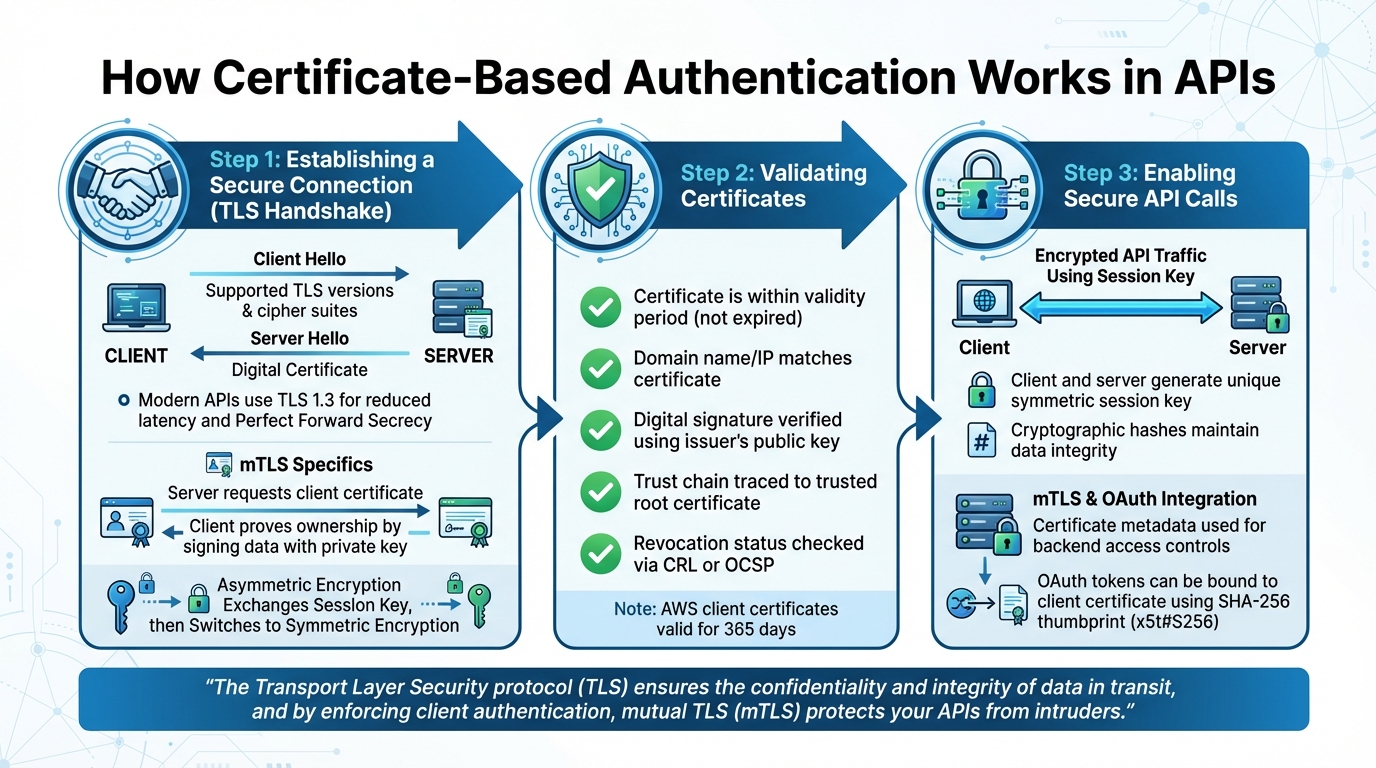 How Certificate-Based Authentication Works in APIs: 3-Step Process