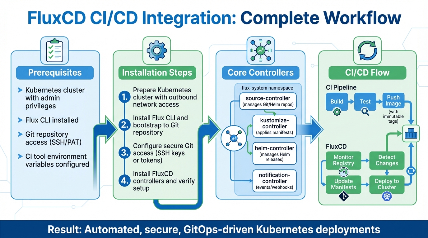 FluxCD CI/CD Integration Workflow: 4-Step Setup Process