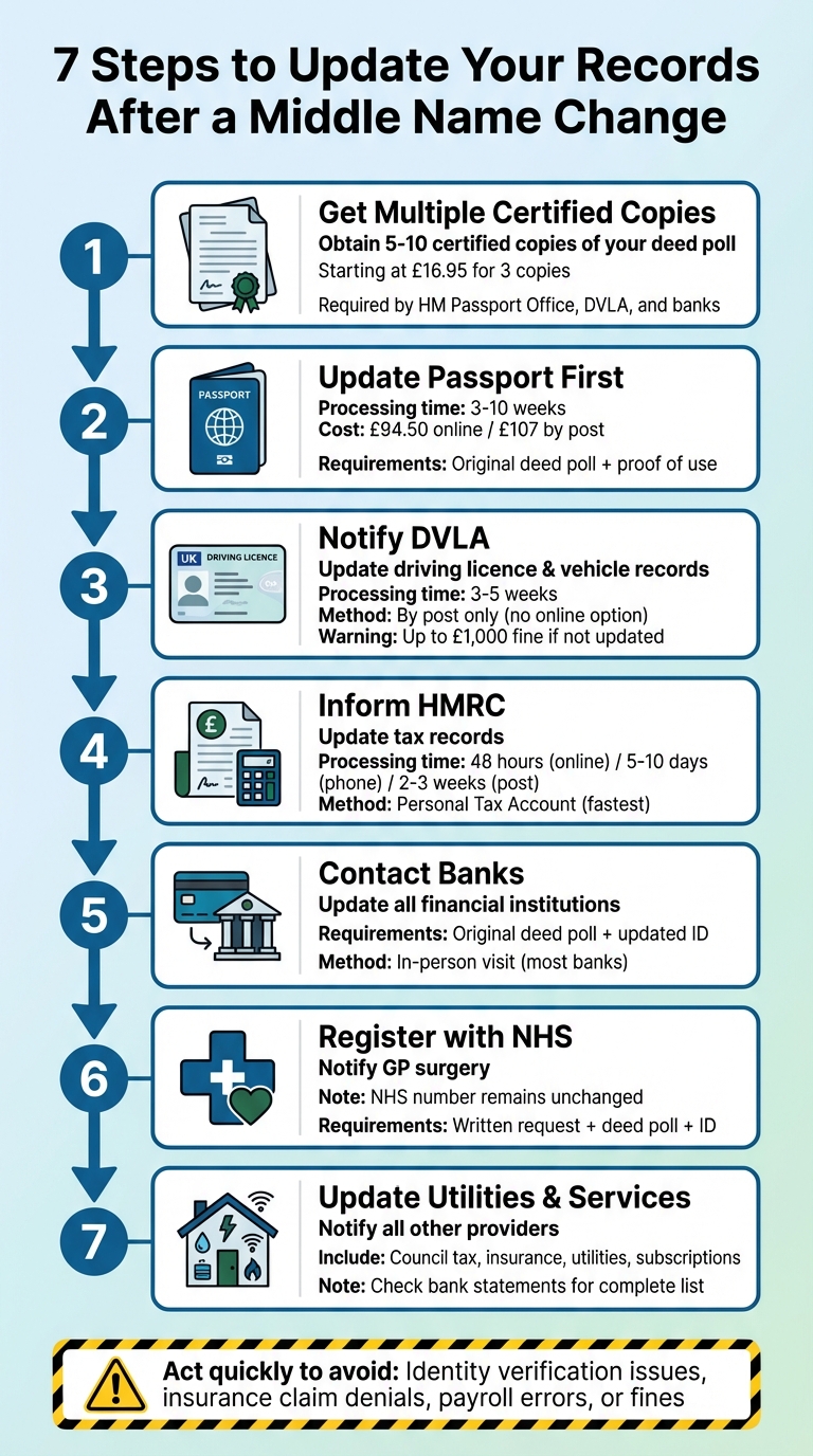 7-Step Process for Updating Records After Middle Name Change