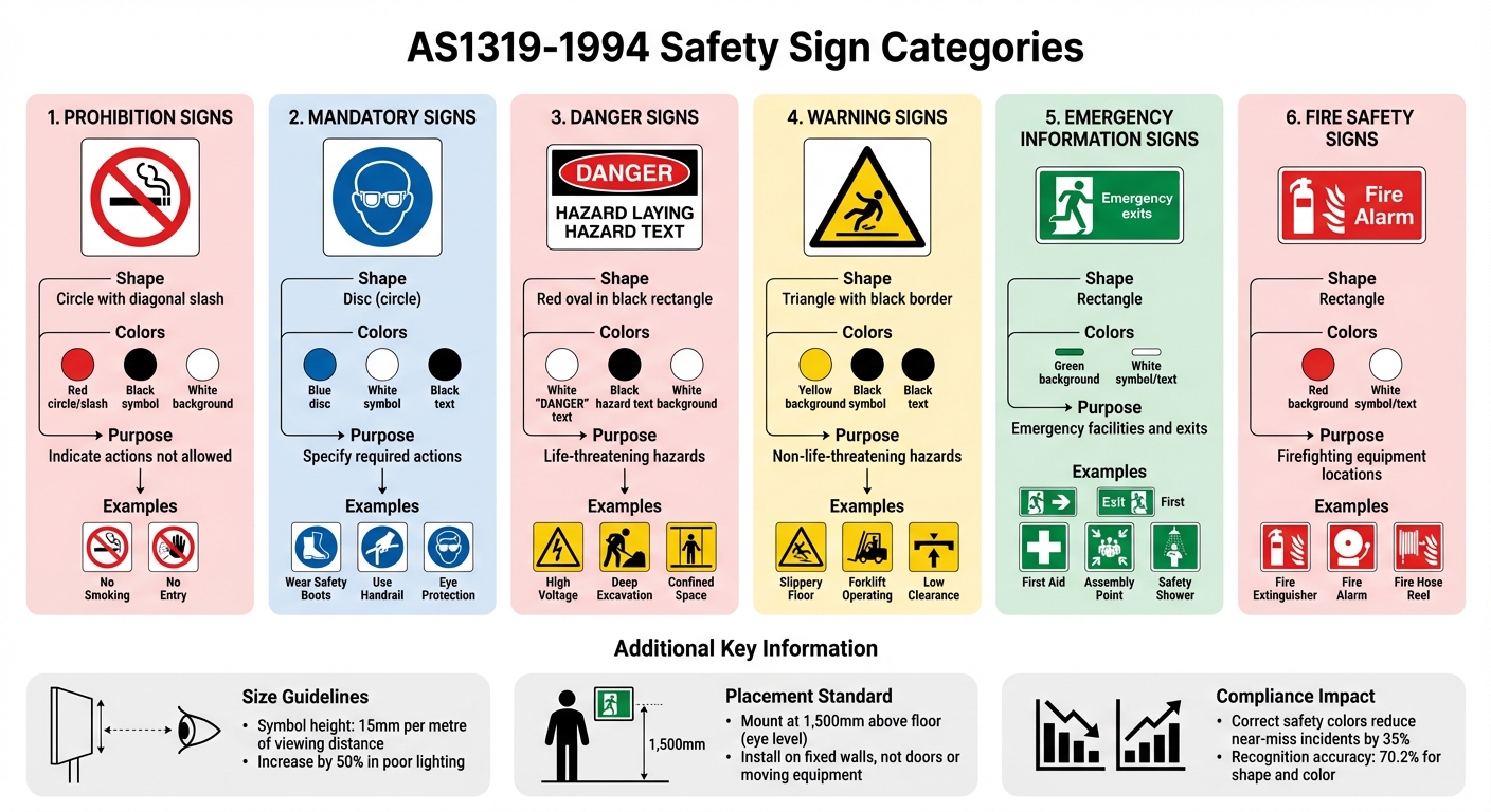 AS1319 Australian Safety Sign Categories Guide