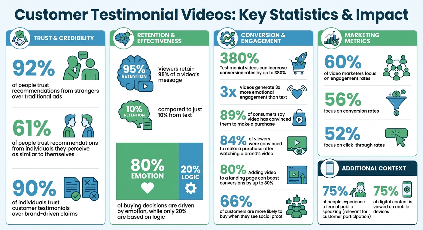 Customer Testimonial Video Statistics and Impact on Conversions