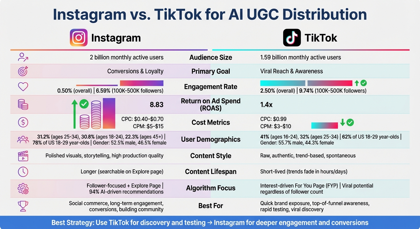 Instagram vs TikTok: Complete Platform Comparison for UGC Distribution