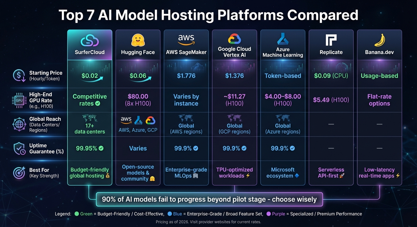 AI Model Hosting Platform Comparison: Pricing, Features, and Performance