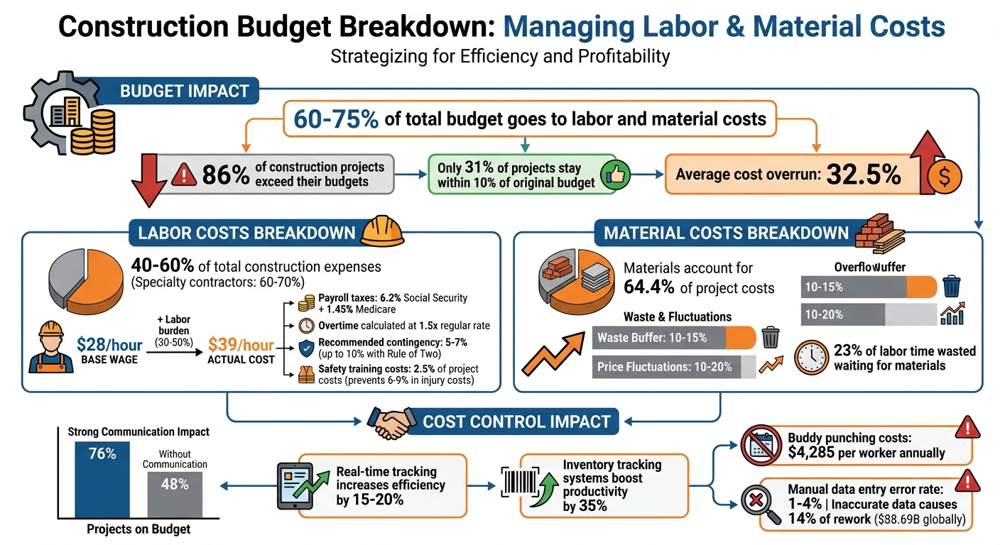 Construction Budget Breakdown: Labor and Material Cost Statistics