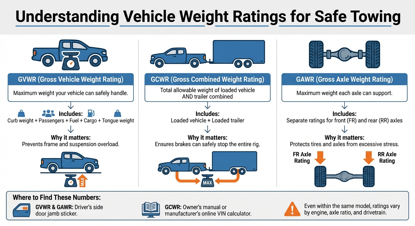Vehicle Weight Ratings Comparison: GVWR vs GCWR vs GAWR