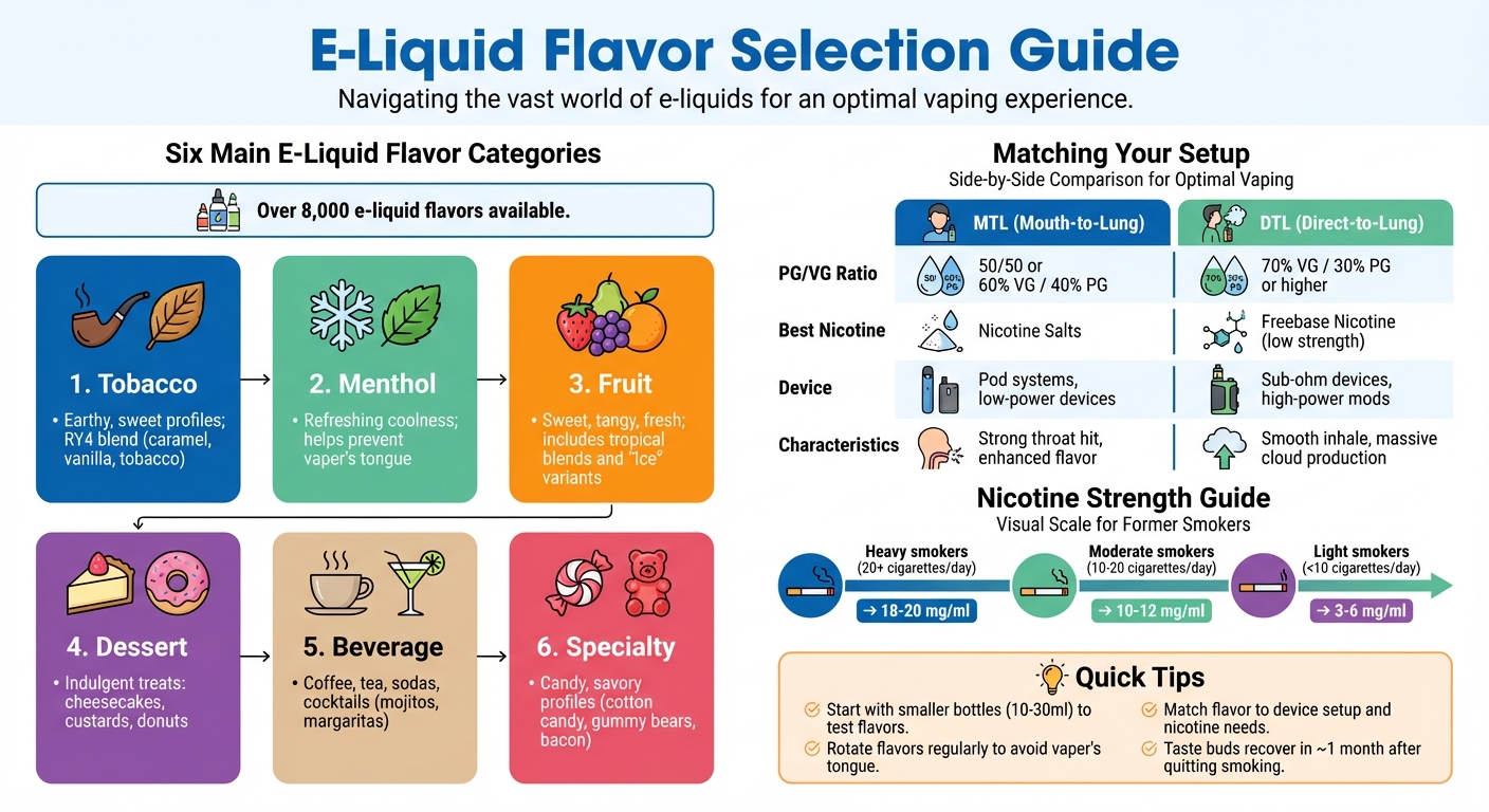 E-Liquid Flavor Categories and Vaping Setup Guide